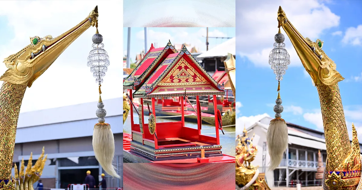 สำนักพระราชวังและกองทัพเรือ ประกอบเครื่องสูงเรือพระที่นั่งสุพรรณหงส์ เพื่อเตรียมความพร้อมการจัดขบวนพยุหยาตราทางชลมารคฯ